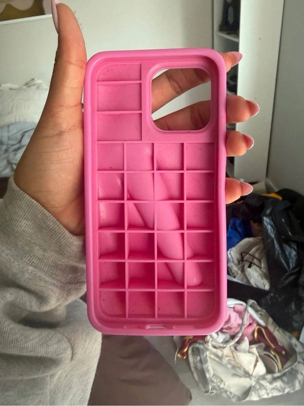 RHODE Hot Pink Silicone Phone Case with Lio Holder